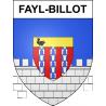 Pegatinas escudo de armas de Fayl-Billot adhesivo de la etiqueta engomada