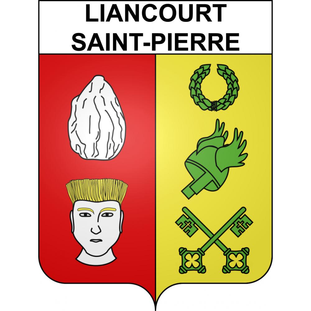 Pegatinas escudo de armas de Liancourt-Saint-Pierre adhesivo de la etiqueta engomada