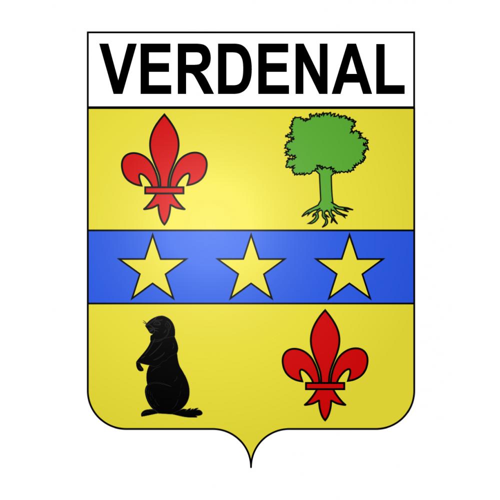 Pegatinas escudo de armas de Verdenal adhesivo de la etiqueta engomada