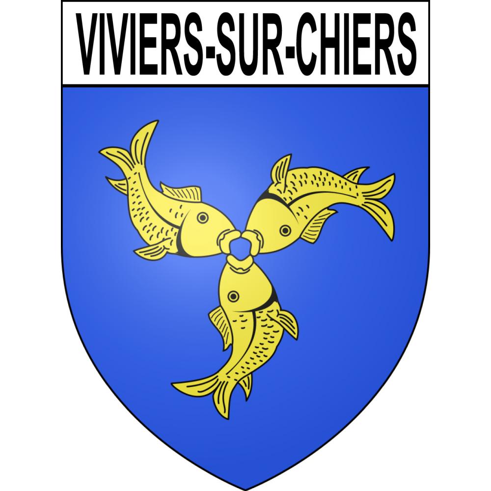 Stickers coat of arms Viviers-sur-Chiers adhesive sticker