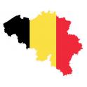 Sticker Flag of Belgium Belgium sticker flag map