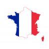 Sticker Flag of France France sticker flag map