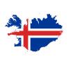 Sticker Flag of Iceland Iceland sticker flag map