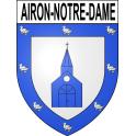 Stickers coat of arms Airon-Notre-Dame adhesive sticker