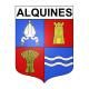 Alquines 62 ville sticker blason écusson autocollant adhésif