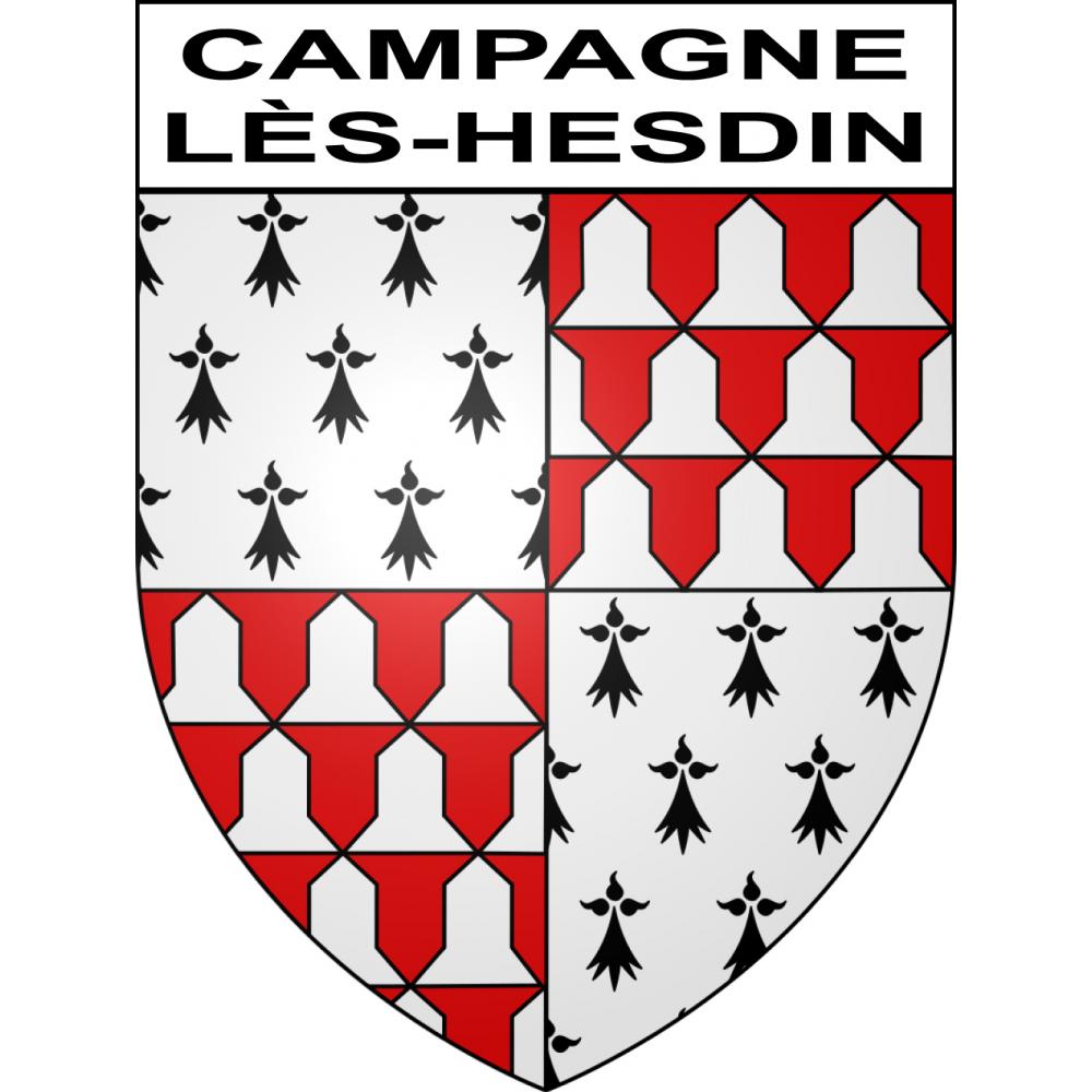 Campagne-lès-Hesdin 62 ville sticker blason écusson autocollant adhésif