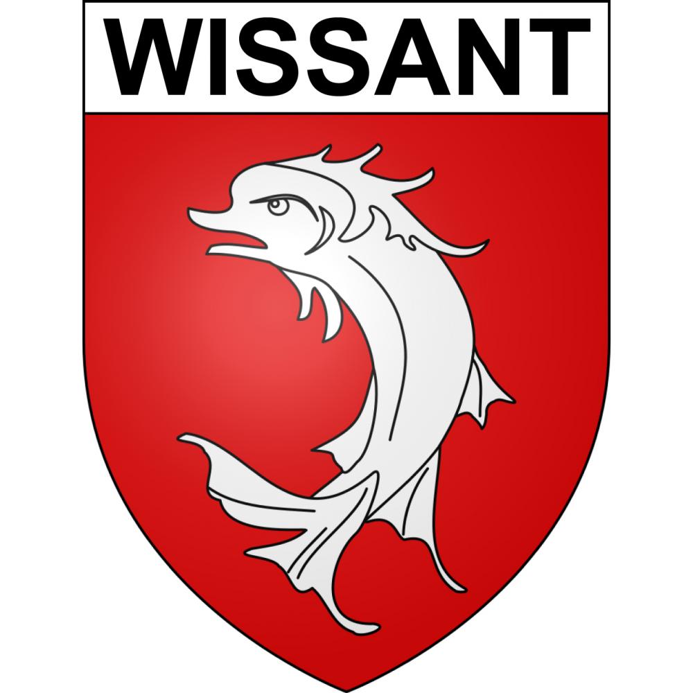 Pegatinas escudo de armas de Wissant adhesivo de la etiqueta engomada