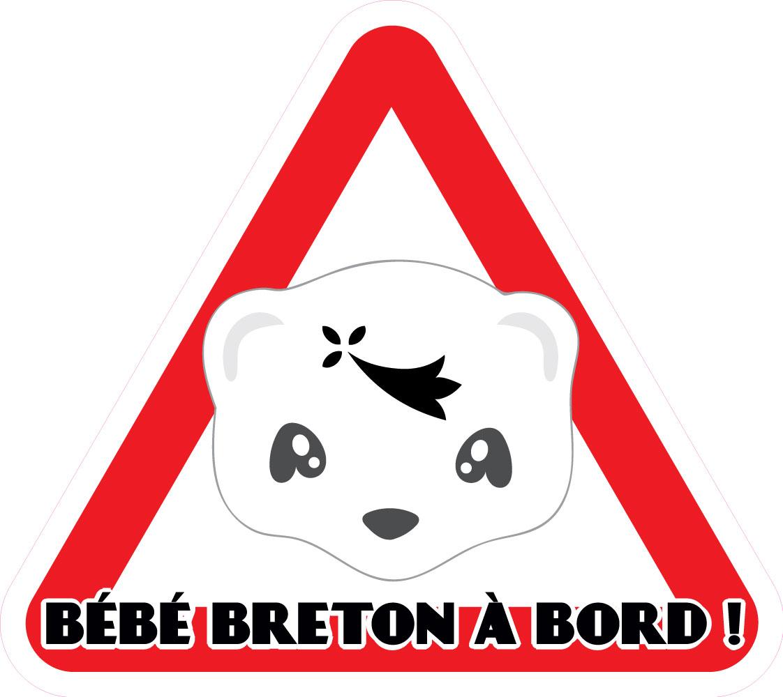 Sticker et autocollant hermine drapeau breton