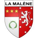 La Malène 48 ville sticker blason écusson autocollant adhésif