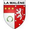 La Malène 48 ville sticker blason écusson autocollant adhésif