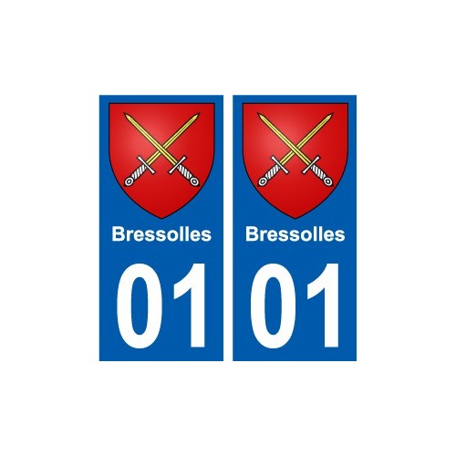 01 Bressolles ville autocollant plaque sticker