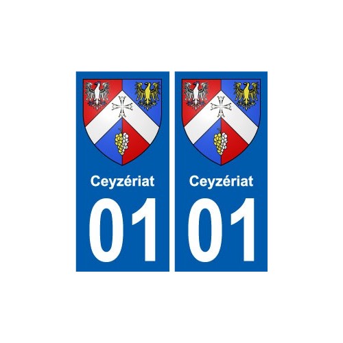 01 Ceyzériat ville autocollant plaque sticker