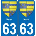 63 Murol wappen aufkleber typenschild aufkleber stadt