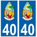 40 Landes coat of arms pins sticker plate