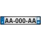 Lot de 4 autocollants bleu 44 LOIRET ATLANTIQUE Pays de la Loire - F Europe nouvelles régions immatriculation auto sticker