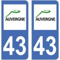 43 Haute Loire sticker plate