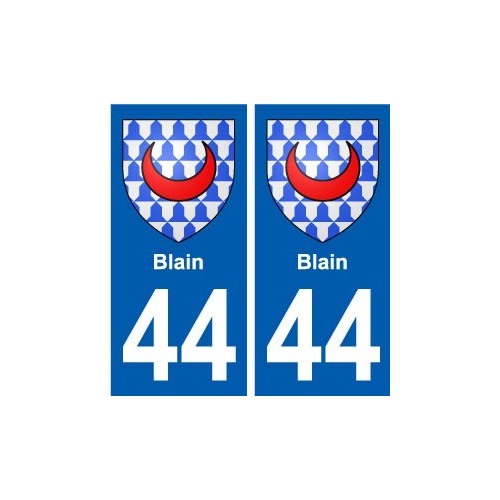 44 Blain autocollant plaque stickers ville