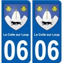 06 La Colle-sur-Loup city sticker sticker plate