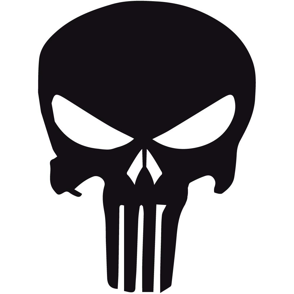 2 Stickers autocollant plaque d immatriculation PUNISHER