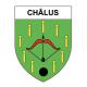 Châlus 87 ville sticker blason écusson autocollant adhésif