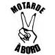 Autocollant Motarde à Bord main ongles moto sticker