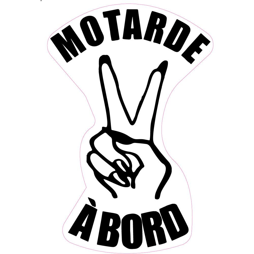 Autocollant Motarde à Bord main ongles moto sticker