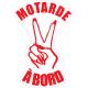 Autocollant Motarde à Bord main ongles moto sticker