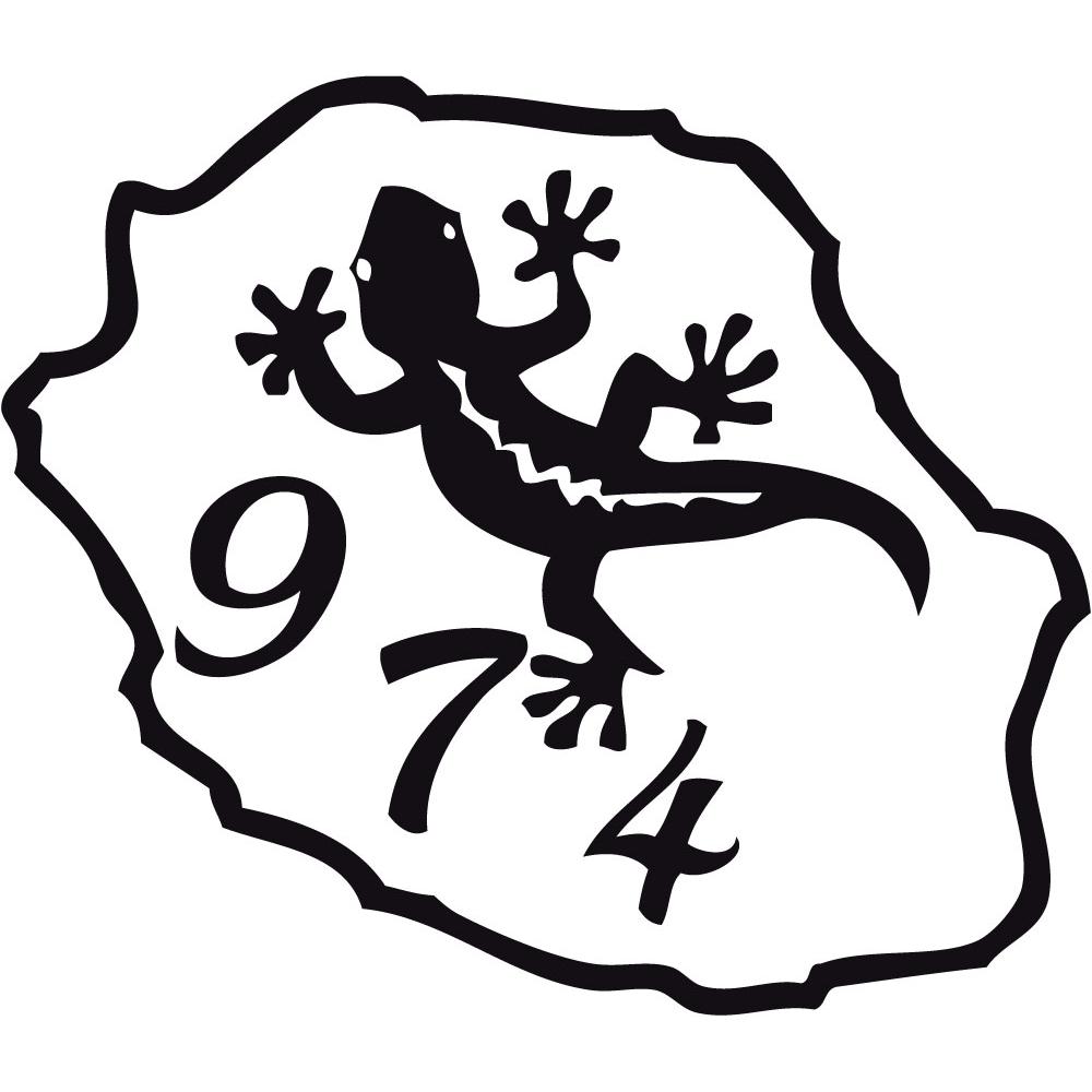 Autocollant 974 Blason La Réunion sticker