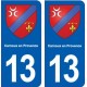 13 Carnoux en Provence blason ville autocollant plaque sticker