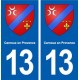 13 Carnoux en Provence blason ville autocollant plaque sticker