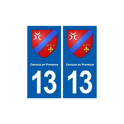 13 Carnoux en Provence blason ville autocollant plaque sticker