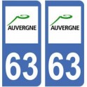 63 Puy de Dome sticker plate