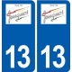 13 Jouques logo ville autocollant plaque sticker