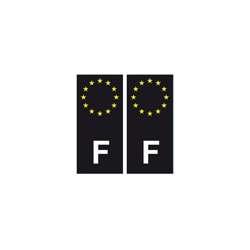 4 x 59 Nord logo noir autocollant F europe plaque immatriculation auto  ville sti