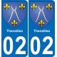 02 Thenailles sticker plate registration city
