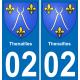02 Thenailles sticker plate registration city