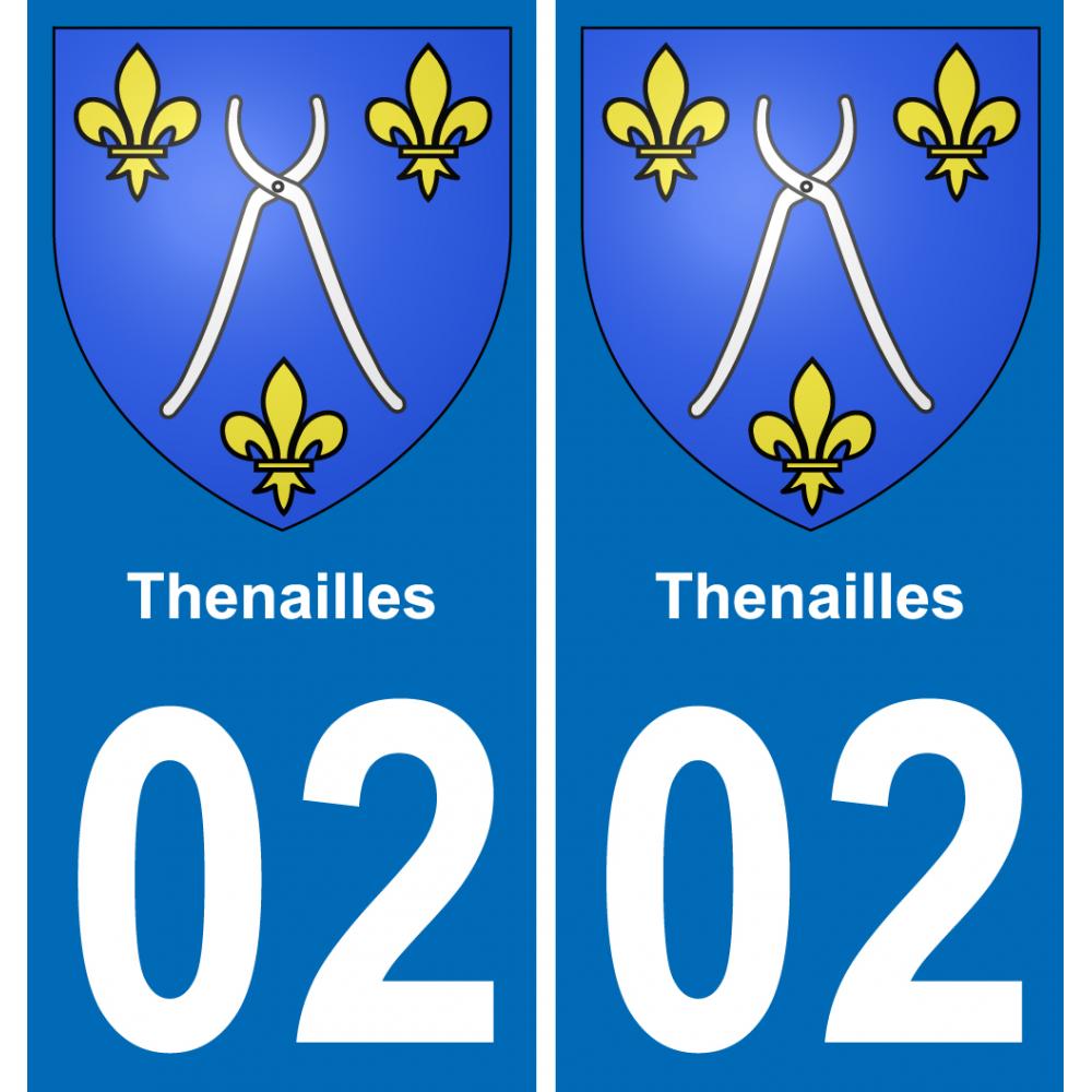 02 Thenailles sticker plate registration city