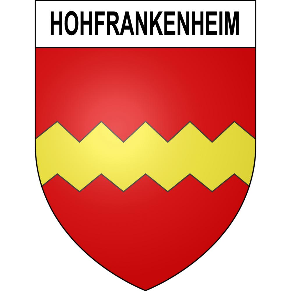 Pegatinas escudo de armas de Hohfrankenheim adhesivo de la etiqueta engomada