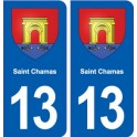 13 Saint-Chamas blason ville autocollant plaque sticker