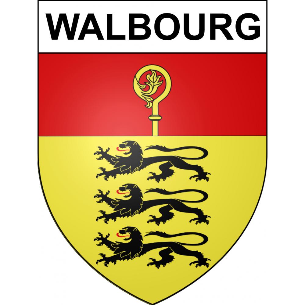 Walbourg 67 ville sticker blason écusson autocollant adhésif