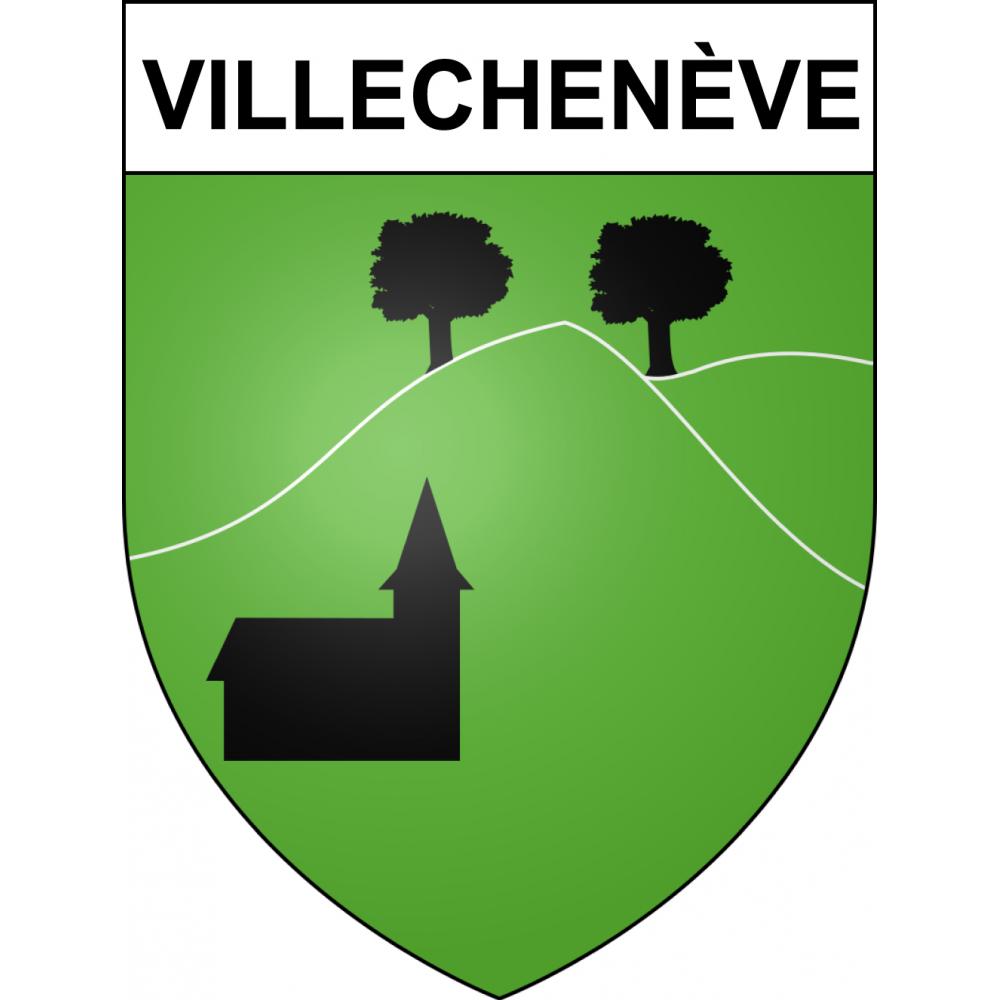 Stickers coat of arms Villechenève adhesive sticker