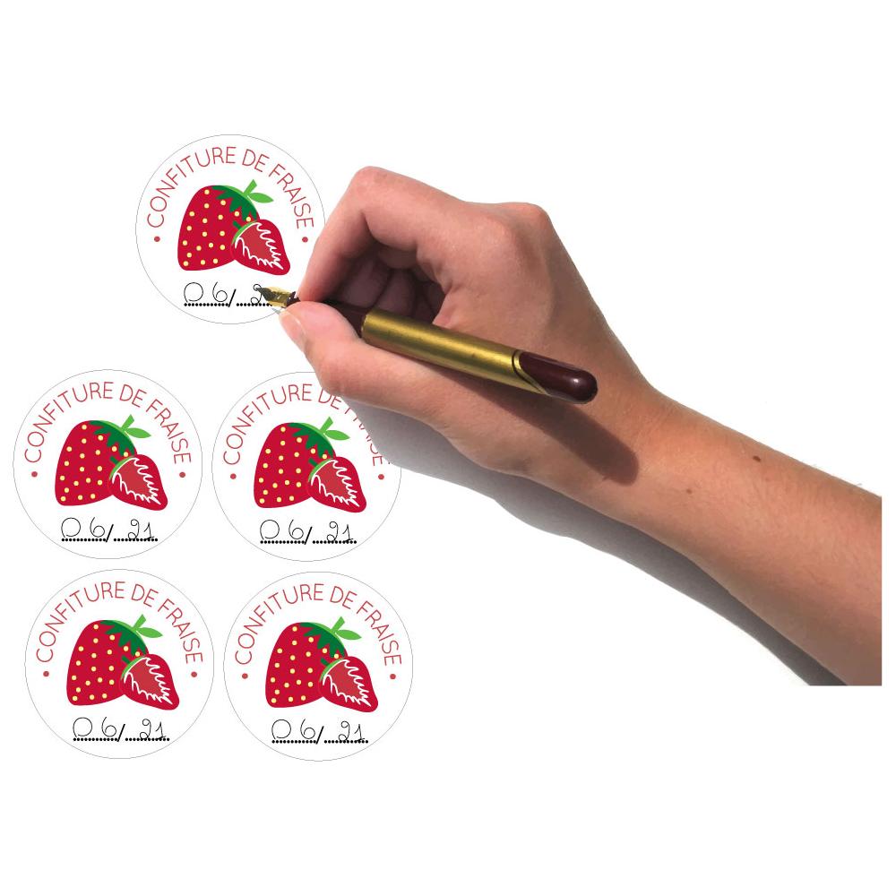 Sticker bonbon Langue fraise - Sticker A moi Etiquette & Autocollant