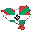 Autocollant Pays Basque euskadi euskal herria Drapeau logo2