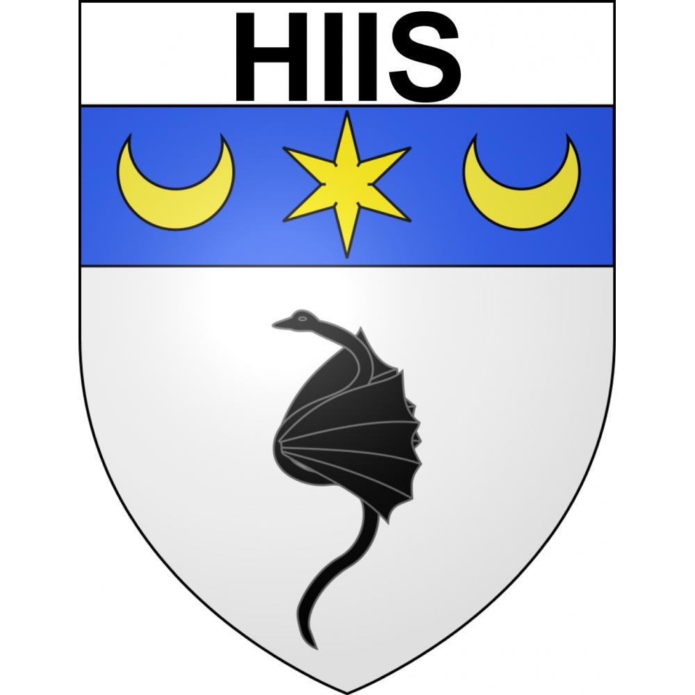 Hiis 65 ville sticker blason écusson autocollant adhésif