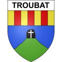 Pegatinas escudo de armas de Troubat adhesivo de la etiqueta engomada