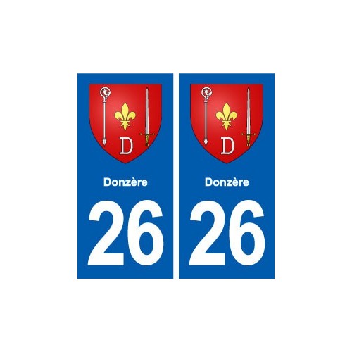 26 Donzère blason autocollant plaque stickers ville