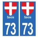 Aufkleber sticker 73 Savoie platte für motorrad-aufkleber-format motorrad