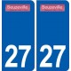 27 Beuzeville logo autocollant plaque stickers ville