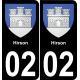 02 Hirson sticker plate registration city