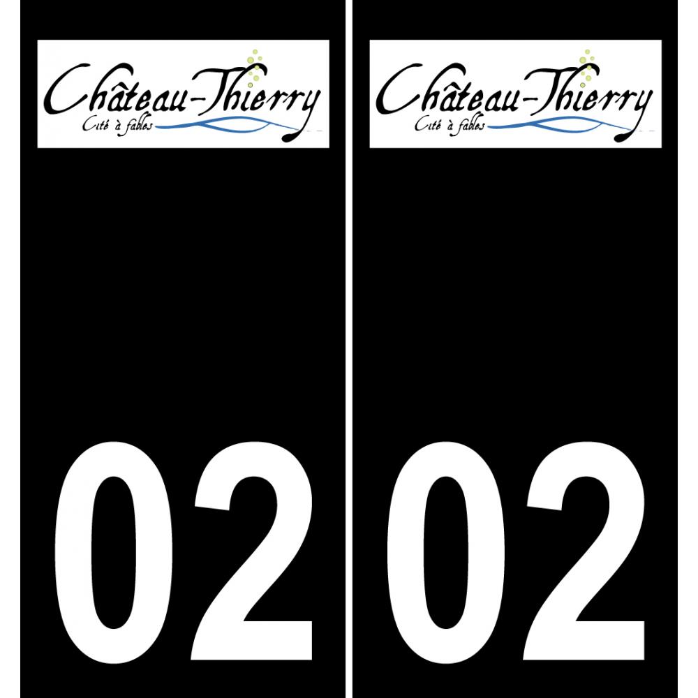 02 Château-Thierry logo sticker plate registration city